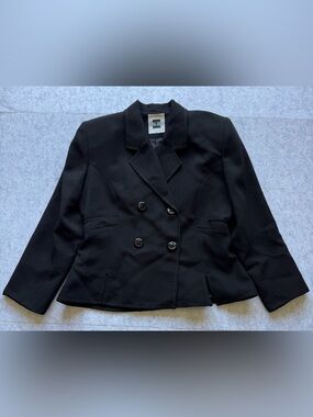 Orna Farho Paris Womens Black Double Breasted Blazer Jacket Size F/44 US/12